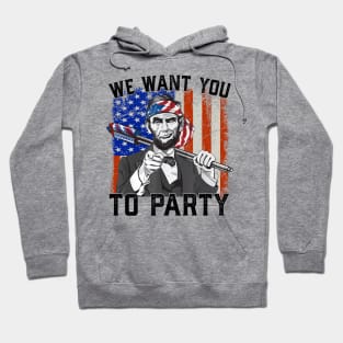 Abraham Lincoln 4th Of July Shirt Men American USA Flag Hoodie